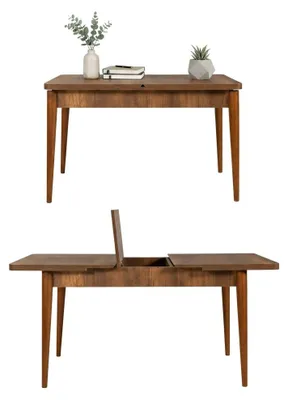 Immagine prodotto di Dmora Tavolo Allungabile Dorotea 80x130x77h cm Marrone Noce, Allungabile 8 Posti