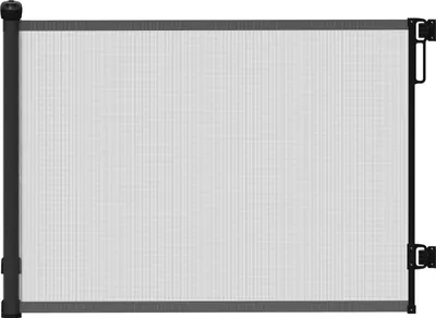 Image de HiPet Retractable Stairgate/Safety Gate - Porte pour chien/clôture pour animaux de compagnie - jusqu'à 100 cm - noir
