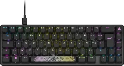 Image de Clavier Gaming Optique et Mécanique CORSAIR K65 PRO MINI, Rétroéclairage LED RGB, Switchs CORSAIR OPX, Noir