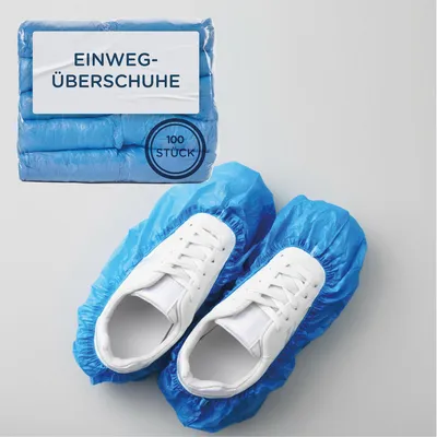 Produktbild von KediLife Einweg-Überschuhe - 100x Professionelle Einweg-Schuhe 4,5 g. - Hochfeste und einfache Handhabung
