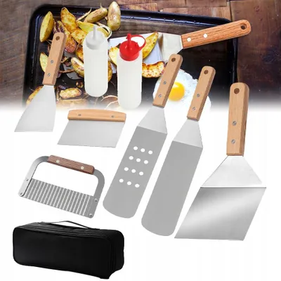 Produktbild von Edelstahl Grill-Zubehörset 8-teilig mit Tasche