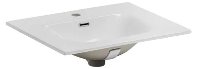 Produktbild von Einbauwaschbecken VELOA 60x46 cm in glänzend weißer Keramik