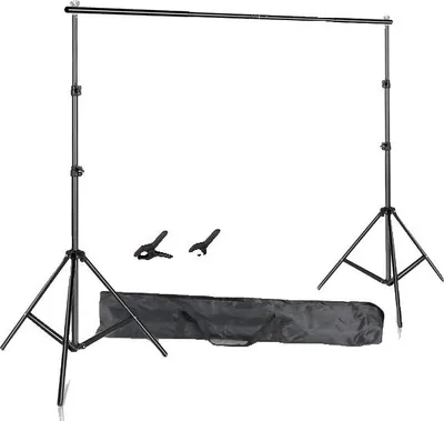 Produktbild von Fotografie-Unterstützungssystem, verstellbarer Hintergrund, Chromakey-Grünleinwand, Upgrade ohne Sandsack, 2x3m Ständer