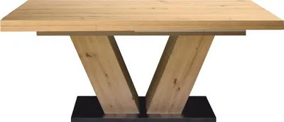 Produktbild von Kulissentisch >Komfort 2< (ausziehbar bis 260cm) in asteiche Nachbildung - 160/260x76x90cm (BxHxT)