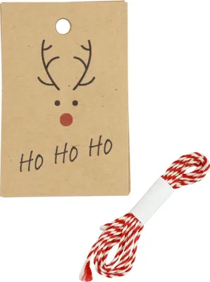 Produktbild von Weihnachtliche Geschenkanhänger Rentier Bastelset DIY Dekoration, 4 Stück