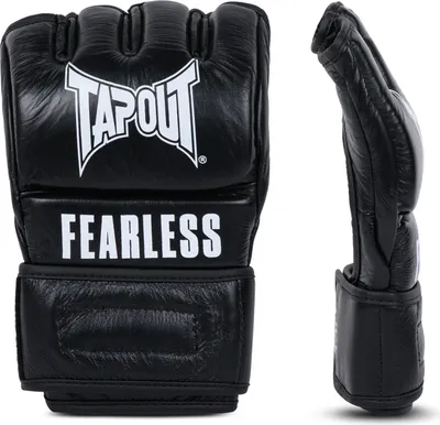 Zdjęcie produktu dla Skórzane rękawice MMA FEARLESS Black/White M Tapout