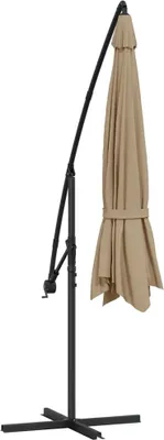 Produktbild von Ampelschirm mit Aluminium-Mast 350 cm Taupe