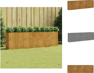 Obrázok produktu pre vidaXL Vyvýšený záhon 280x40x80 cm z kortenovej ocele - Kvetináče a sadenice