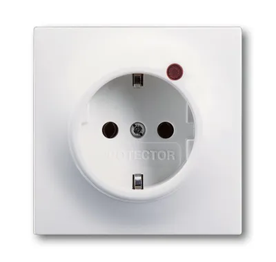 Produktbild von Busch-Jaeger 2310EUGL/VA-774-11 Busch-Protector® SCHUKO® Steckdosen-Einsatz, mit Überspannungsschutz studioweiß matt