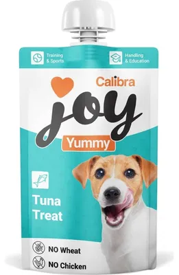 Obrázek produktu pro Lahůdka pro psy Calibra joy, tuňák, prebiotika a vitamíny, 100g
