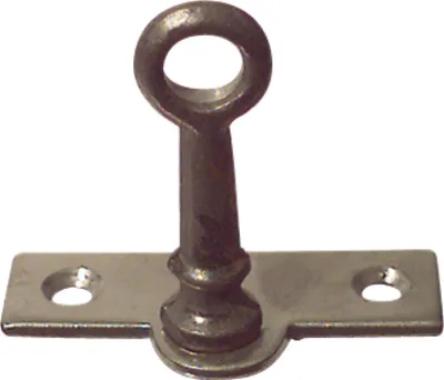 Produktbild von Aufspreizstangenkloben mit austragender Platte, Stahl blank | Fensterverschluss Zubehör