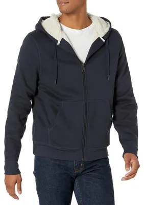 Produktbild von A. Essentials Herren Hoodie mit Sherpa-Futter und durchgehendem Reißverschlu