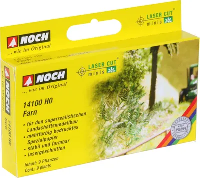 Produktbild von NOCH Farn, detailreiche Modellpflanzen, 9 Pflanzen für realistische Landschaftsgestaltung in Spurweite H0