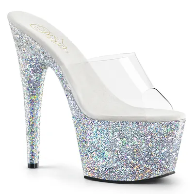 Obrázok produktu pre ADORE-701LG Dámske slip-on topánky od Pleaser, Transparent Silver , EU 41, US 11