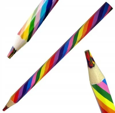 Produktbild von Regenbogenfarbener Buntstift aus Holz, 1 Stk.