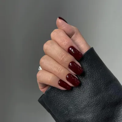 Image de Ongles factices carrés, couleur bordeaux, 24 pièces, ongles en acrylique, modèle court