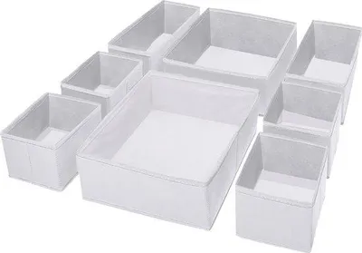 Immagine prodotto di Organizer pieghevole per vestiti, contenitore in tessuto, grigio chiaro