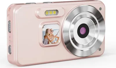 Produktbild von INF Digitalkamera mit 2,8-Zoll-Bildschirm, 32GB TF Karte & 18x Zoom Rosa