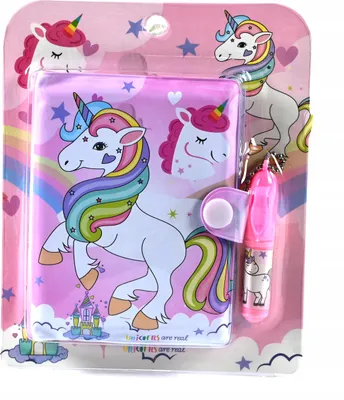 Zdjęcie produktu dla Mini Notes Z Długopisem Jednorożec Zeszycik Dla Dzieci Prezent Różne Kolory