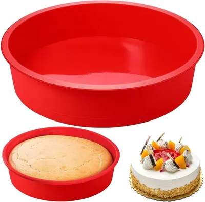 Produktbild von Set von 2 Silikonbackformen 21,5 cm, Rund, Antihaft, Hitzebeständig, Spülmaschinenfest