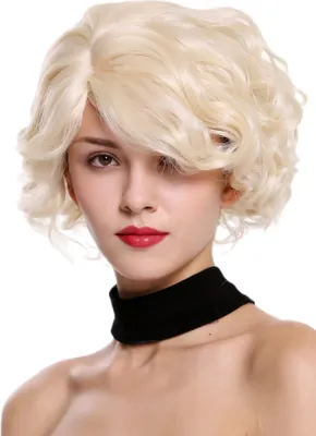 Produktbild von WIG ME UP Perücke kurz wild wellig Platinblond MINA-613
