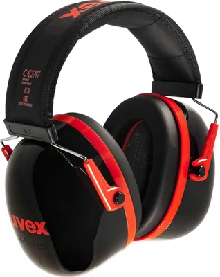 Produktbild von uvex Kapselgehörschutz K3 schwarz/rot