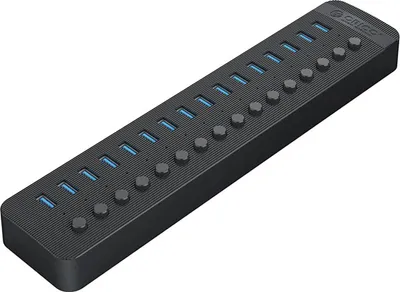 Image de Orico Ct2U3-16Ab 16X Hub Usb-A 3.0 Avec Interrupteurs - Noir