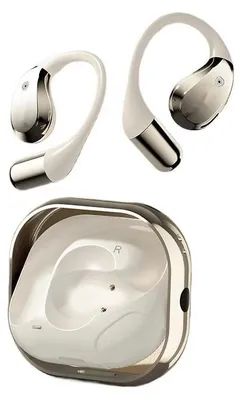 Produktbild von Kabelloses KI-Übersetzer-Headset - Ohrbügel - Bluetooth 5.4 - Geräuschunterdrückung - Lange Akkulaufzeit - Stereo - Sport - Weiß