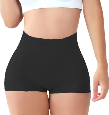 Produktbild von Damen-Unterhosen, nahtlos, Spitze, hohe Taille, Bauchkontrolle, schmale Passform, hohe Elastizität, Sicherheitshose, florale Stickerei, Höschen, Alltagsunterwäsche