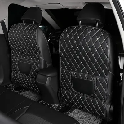 Image de Protection pour siège arrière de voiture - CuirPolyuréthaneimperméable avec organisateur