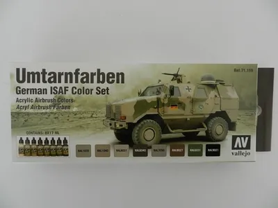 Produktbild von Vallejo 71.159, 17 ml, Beige, Schwarz, Braun, Grün, Grau, Olive, Matte, Flasche