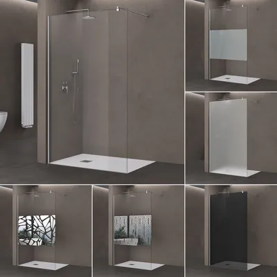 Produktbild von doporro Luxus Duschwand für Dusche Duschabtrennung 50x200cm Walk-In Dusche 8mm ESG-Sicherheitsglas Klarglas inkl. Nanobeschichtung Bremen01K