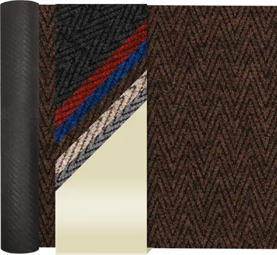 Produktbild von Primaflor Sauberlauf NOBILIS Braun 2,00m x 4,50m - Meterware - Schmutzfangmatte in 6 Farben - Fußmatte mit rutschfestem Gel-Rücken - Antirutsch Läufer