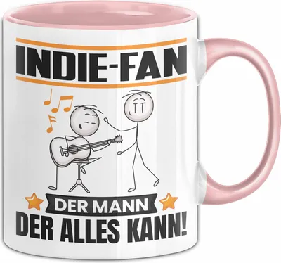 Produktbild von Indie-Fan Tasse Geschenk für Indie-Fan Der Mann Der Alles Kann Geschenkidee zum Geburtstag (Rosa)