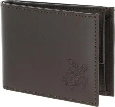Produktbild von oxmox Leder Geldbörse Leather RFID Protect Pocketbörse Turtle 2.0 Embossed Brown dunkelbraun