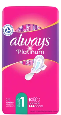 Produktbild von Always Ultra Platinum Damenbinden, Normal Plus, 96 Stück