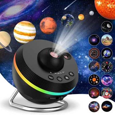 Obrázok produktu pre Galaktický projektor 13 v 1, 13 filmových diskov, 6 RGB svetelných efektov, časovač, do spálne