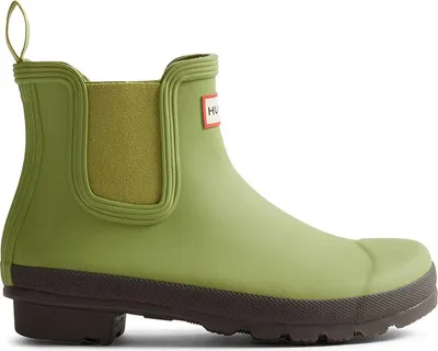 Produktbild von Hunter Women's Original Chelsea Boots Olive Green/Chocolate Brown Größe 38