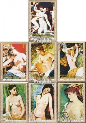 Produktbild von Briefmarken Äquatorialguinea 1973 Mi 267-273 (kompl.Ausg.) gestempelt Aktgemälde europäischer Maler