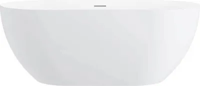 A white freestanding bathtub.
