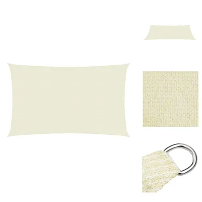 Produktbild von vidaXL Sonnensegel 160 g/m² Creme 6x8 m HDPE -  Sonnenschirme & Sonnenschutze