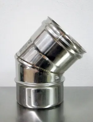 Produktbild von 45° Edelstahl-Einwandbogen für Schornstein - Durchmesser 120 mm