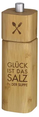 Produktbild von Salzmühle mit inspirierendem Text