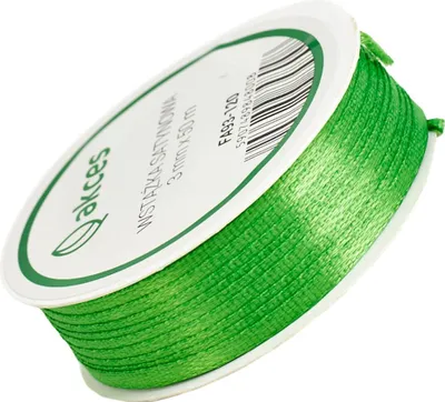 Immagine prodotto di Nastro di raso verde - 3 mm x 45 m