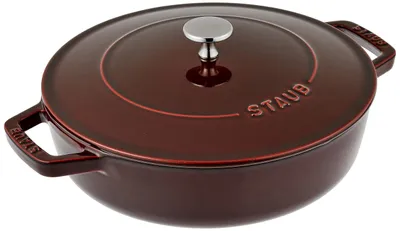 Produktbild von STAUB Schmorpfanne, Chistera Bräter, 24 cm, 2,5 L, Induktionsgeeignet, Aroma-Reg