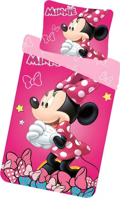 Obrázek produktu pro Oboustranné povlečení Disney růžové 140x200 cm - Minnie a mašličky