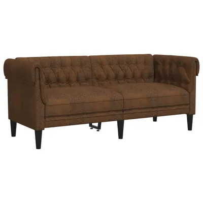 Immagine prodotto di Divano Chesterfield 2 posti in tessuto marrone