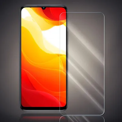 A smartphone screen protector is shown next to a smartphone.