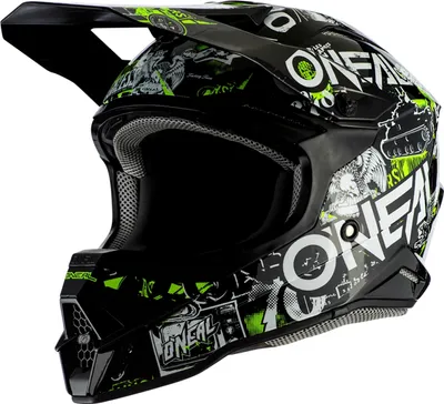 Produktbild von Oneal 3Series Attack 2.0 Motocross Helm (Black/Yellow,L (59/60))