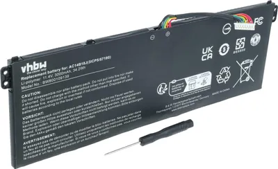 Produktbild von vhbw Akku kompatibel mit Acer Aspire ES1-533-C3A1, ES1-533-C3ER, ES1-533-C3Q9, ES1-533-C3VD, ES1-533-C41K Notebook (3000 mAh, 11,4 V, Li-Polymer)
